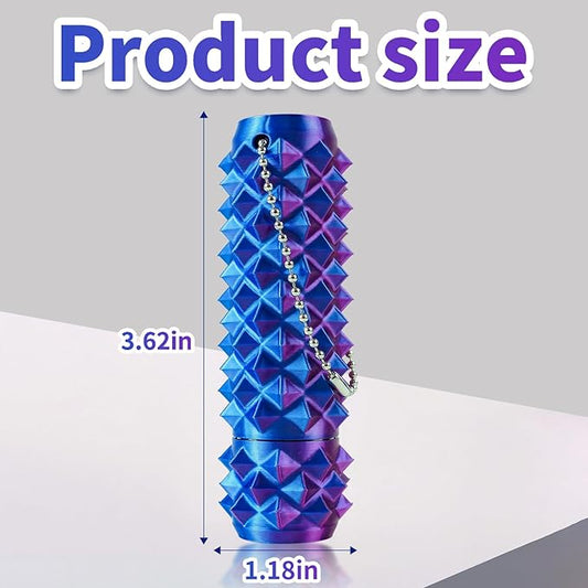 2 Pcs Pain Fidget Toys for Adults, 3D Printed Rotating Spiky Grippie Sensory Stress Relief Toys, Novelty Gifts for Friends Family