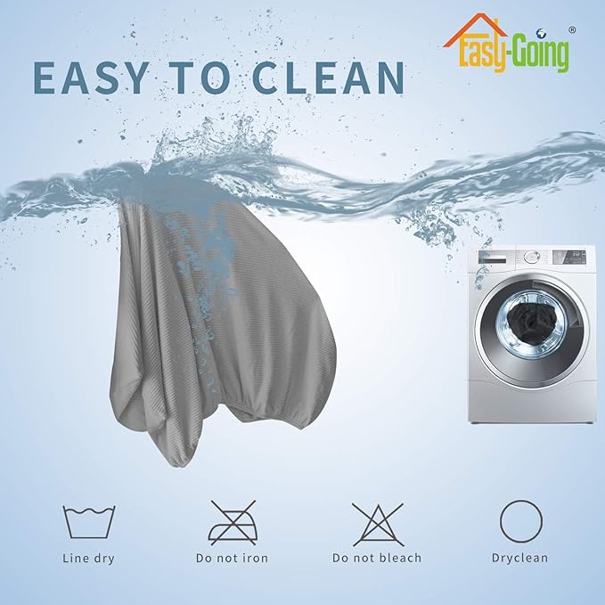 Easy-Going Stretch Cushion Cover Sofa Cushion Furniture Protector Sofa Seat Sofa slipcover Sofa Cover Soft Flexibility with Elastic Bottom(Oversized Sofa Cushion, Light Gray)