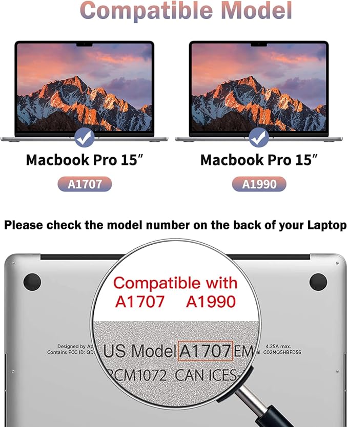 F FORITO 2-Pack Anti Blue Light Matte Laptop Screen Protector Compatible with 2016-2019 MacBook Pro 15 Model A1707 A1990, Eye Protection Anti Glare & Anti Scratch Screen Filter