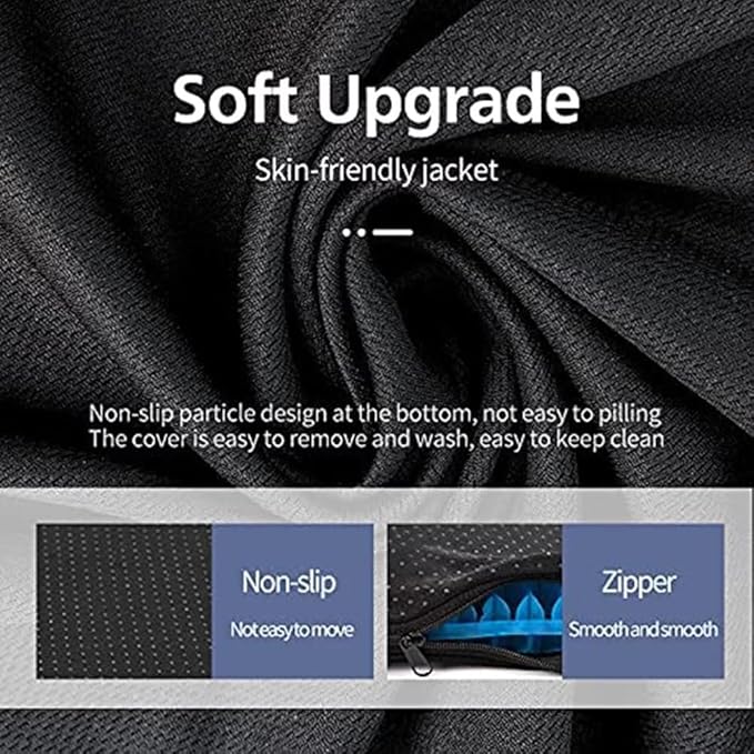 Gel Seat Cushion, Super Large Gel Cushion Chair Pads with Non-Slip Cover for Home Office Car Seat Wheelchair, Soft Breathable Honeycomb Seat Cushion for Relieve Hip Pain, As Seen On TV