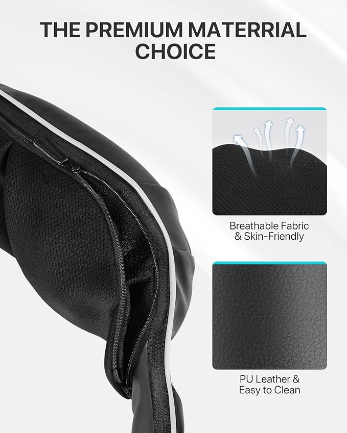 Back and Neck Massager for Pain Relief Deep Tissue with Heat, 3D Kneading Shiatsu Neck and Back Massager for Shoulder Full Body Home Office Car Use, Birthday Day Gifts for Dad Men Mom Women