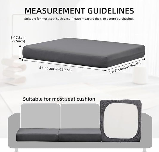 12Pcs Outdoor Cushions Covers Waterproof, Patio Cushion Covers, Stretch Cushion Covers Replacement,Cushion Slipcovers, Furniture Cushion Covers (Grey 1, 12PCS)