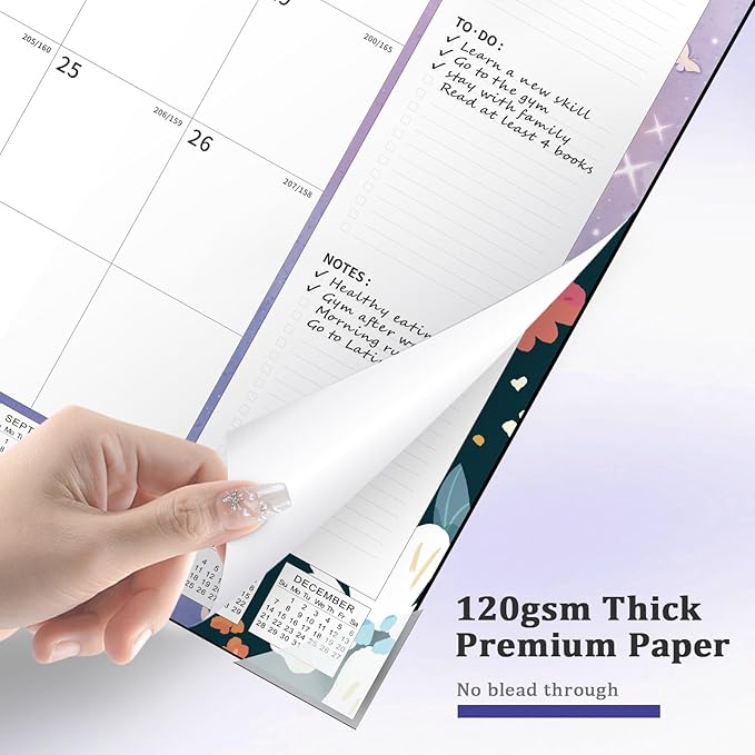 Ospelelf Desk Calendar 2025-2026 Large 22"x17" Monthly Family Planner Pad with Protective Cover 18 Months July 2025 to December 2026 Diversified