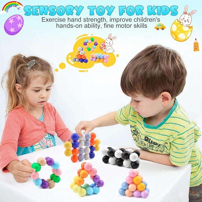 4PCS Autism Sensory Toys for Autistic Children, Quiet Fidget Toys for Adults & Kids, Stocking Stuffers for Boys Ages 3-5