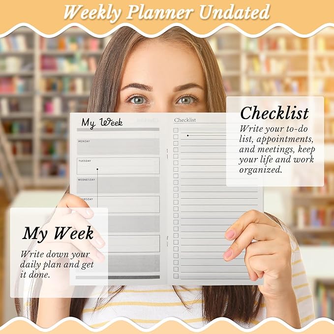 Qilery 30 Pcs Open House Gifts Bulk Habit Tracker Planner Bulk 2025 Pocket Calendars to Do List Weekly Goals Notepads for Employee Appreciation Housekeeping Teacher Welcome Gifts(Motivational)