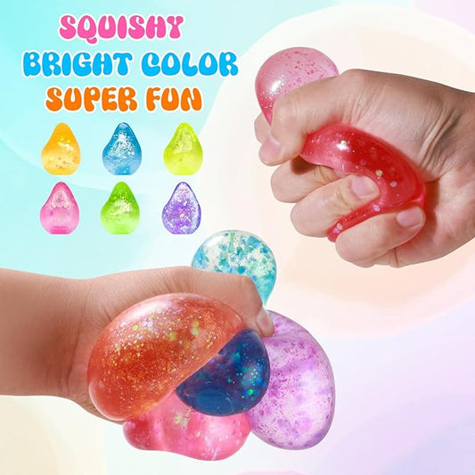 Fidget Toys Stress Balls for Kids & Adults, Sugar Squishy Balls, Squishy Sensory Squeeze Toys for Anxiety/ADHD Relief, (Drop Ball)