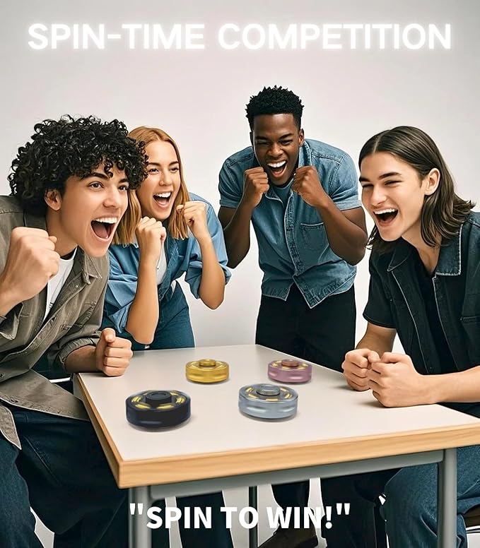 Alloy Metal Fidget Spinners,High-Speed Bearing & Weight Adjustable,Stress Relief Fidget Toys Adults (Gold)