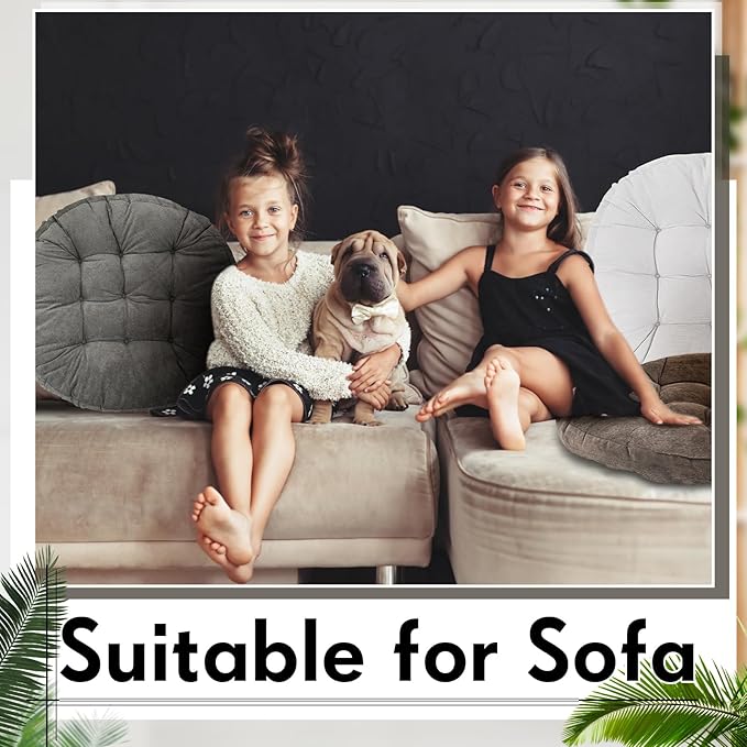 Jerify 4 Pcs Floor Pillow Cushions 22 x 22 Inch Round Square Large Meditation Floor Pillow for Classroom Adult Meditation Picnic Party Cushion for Seating Gift Christmas(Graded Grey,Round)