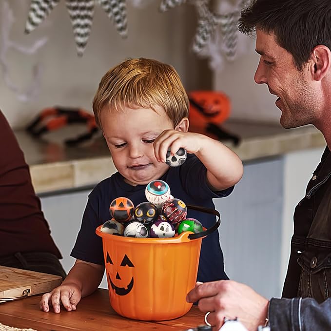 LovesTown 12PCS Halloween Stress Balls, Halloween Squishies Sensory Fidget Toys Gifts for Coworkers Kids Party Favors Goodie Bag Basket Stuffers