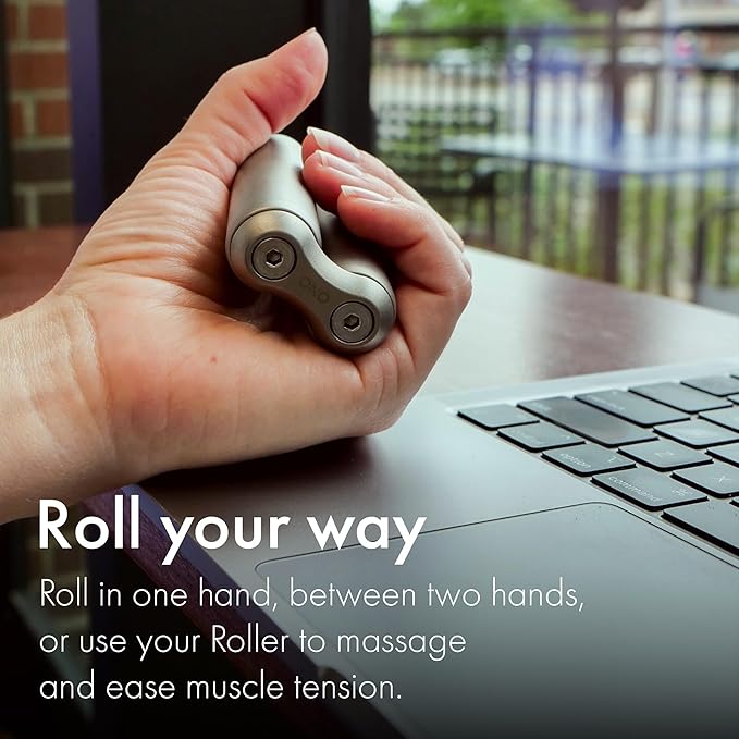 ONO Roller - Handheld Fidget Toy for Adults | Help Relieve Stress, Anxiety, Tension | Promotes Focus, Clarity | Compact, Portable Design | Full Size Titanium