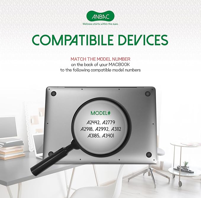 Laptop Magnetic Privacy Screen Protector for 14 inch MacBook Pro (2024, M4, M4 Pro, M4 Max / 2023, M3 Pro, M3 Max, M2 Pro, M2 Max / 2021, M1) - Blue Light Blocking Screen Shield, Anti-Smudge Computer Security Screen Filter