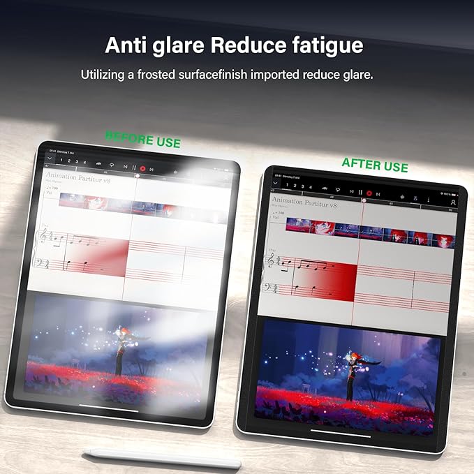 Magnetic Full Privacy Screen for iPad Air 11 inch M2/M3 (6/7th Gen,2024/2025) Case Friendly Blue light Blocker Anti-glare Eye Strain Filter, Removable 360°Anti Spy Film Support Apple Pencil