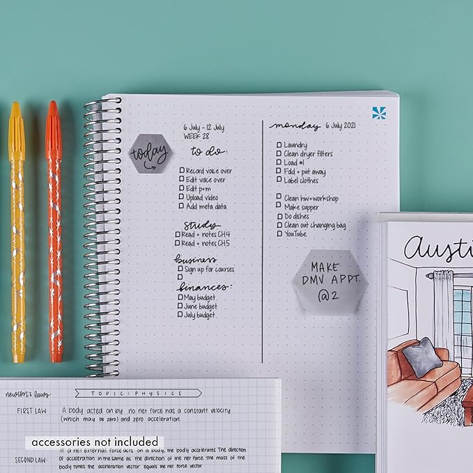 Erin Condren 8.5" X 11" Spiral Bound Dot Grid Journal Notebook - Hello Kitty Balloons, 5Mm Dot Grid, 160 Page Writing, Drawing & Art Notebook, 80Lb Thick Mohawk Paper, Stickers Included