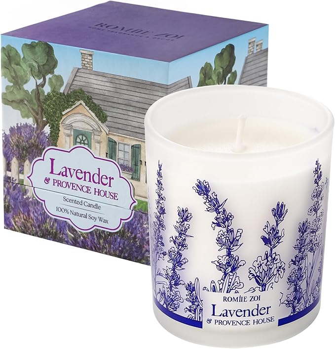 Scented Candle - Lavender & Rosemary- 6oz Aromatherapy Soy Wax Jar Candle for Home, Gifts for Women - 170g