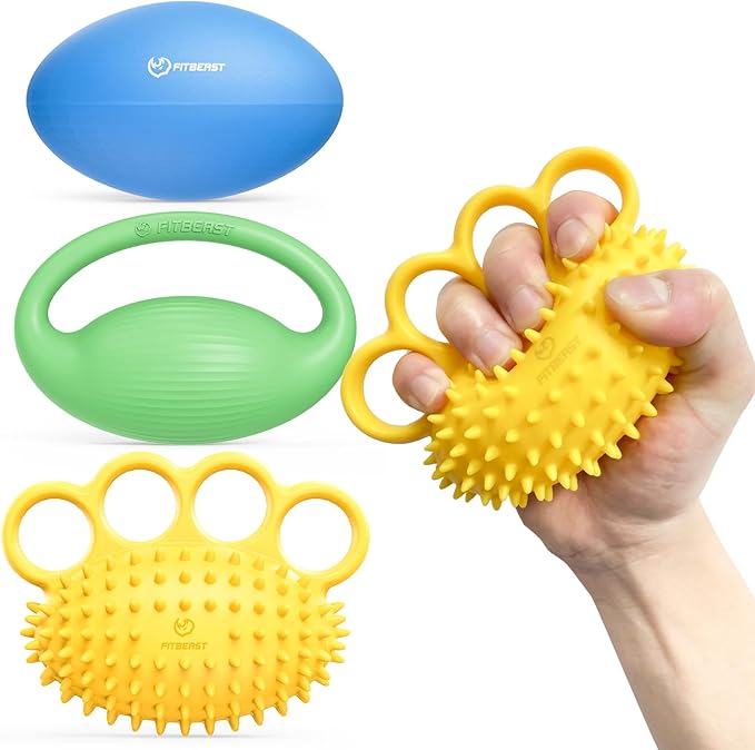 FitBeast Hand Exercise Ball Setโ3 Pack Hand Squeeze Balls for Hand Therapy, Grip Strength, Finger & Wrist Training, Stress Balls for Adults, Ideal for Rehab, Arthritis, Carpal Tunnel