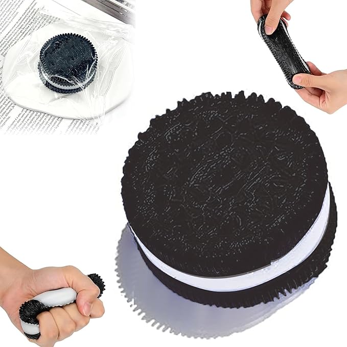 Stress Relief Toy,Handmade Silicone Stres Relief Squishy Toy,Ultra-Soft Decompression Venting Toys,Anxiety and Relaxation Perfect Desk Accessory for Stress Relief Toys(Black)