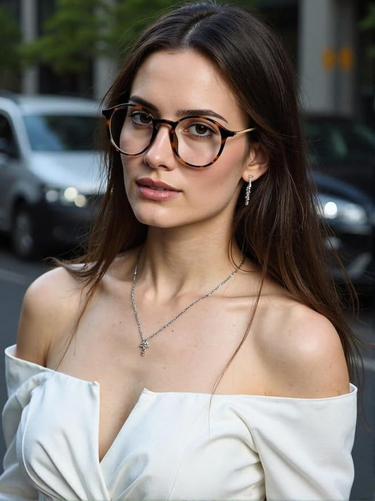 VISOONE Round Lightweight Blue Light Blocking Glasses Women Men Fashion Cute Thin Eyewear Niko