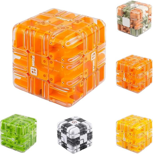 New Large Labyrinth 3D Puzzles Maze Cube - Spatial Awareness Brain Training Toy for Stress Relief & Logic Development, High - Difficulty Puzzle, 3D Maze Magic Cube & Ball, Brain Training Puzzle