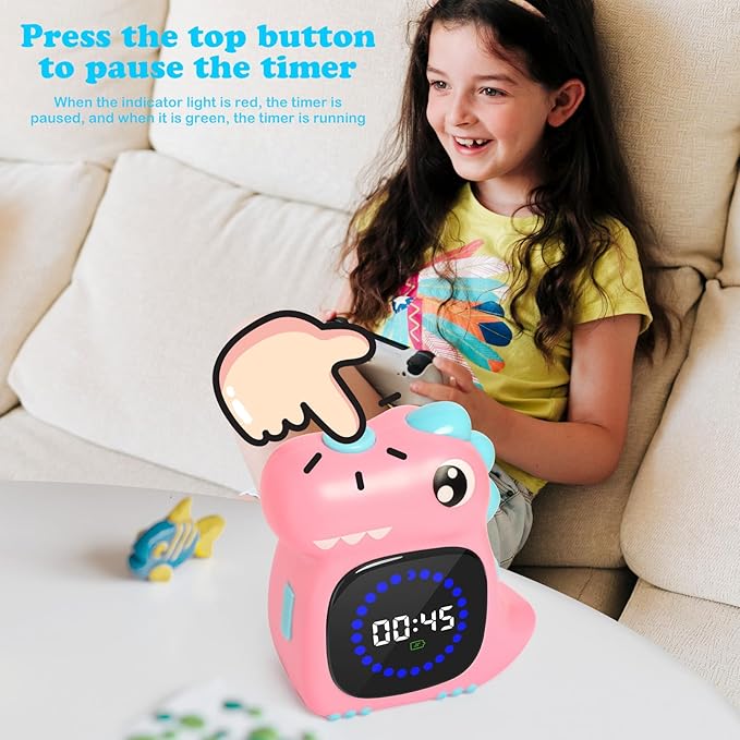 Doli Yearning Visual Timer for Kids, 99 Minute Digital Cute Kids Visual Timer Classroom Timer for Home School Study Teaching Time Management