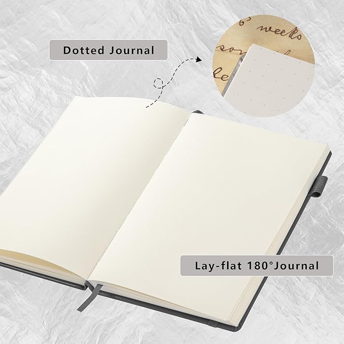 TIEFOSSI Constellations Dotted Journal Notebook-A5 Writing journals with 100gsm 400pages Paper, Hardcover Bullet Organizers Notebook for Women, Men, Teens (Virgo)