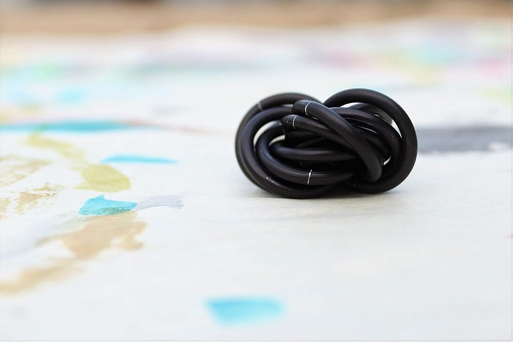 Möbii Fidget Ball (Solid Color): Quiet Mobius ADHD Anxiety Stim Stress Relief Toy Tool for Home Travel Office or Desk (Small, Full, Tactical)