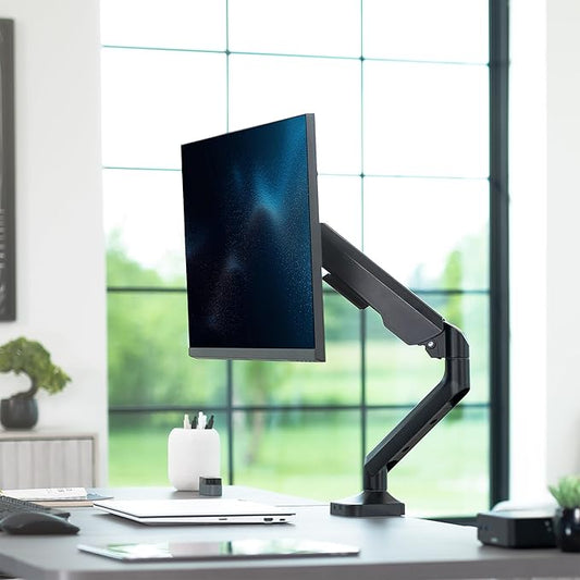 VIVO Heavy Duty Ultrawide Monitor Tension Arm for up to 40 inch Screens, Holds 26.4 lbs, Premium Desk Mount Stand, Black, STAND-V100O