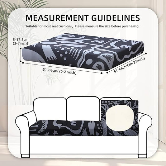 8Pcs Stretch Patio Cushion Covers,for Outdoor Couch Cushion Covers Replacement,Outdoor Sofa Covers Patio Slipcovers Couch Cover,Washable Furniture Cover (Pigeon 1, Cover Only)