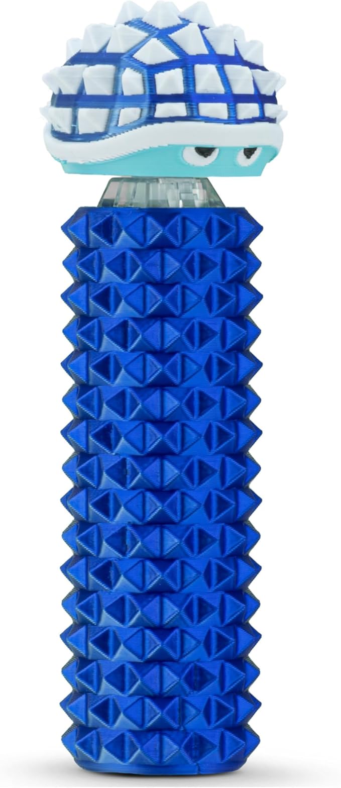 Shelly - Sensory Fidget Toy, Textured Pain Stim Device, Stress Relief for Focus and Concentration (Neon BlueSteel)
