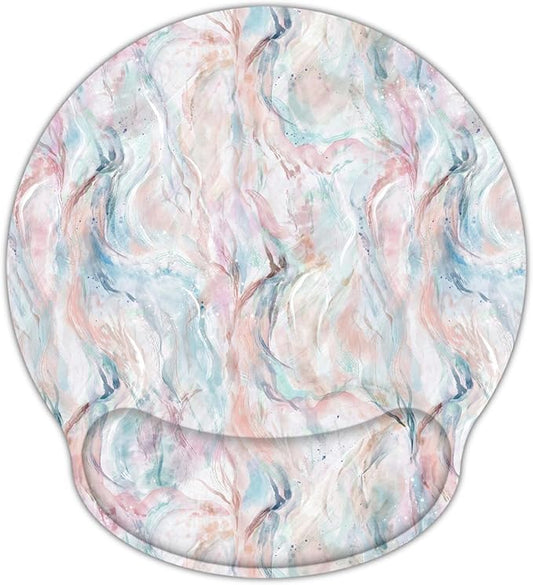 RICHEN Ergonomic Mouse Pad with Wrist Support,Non-Slip Rubber Base for Computer Laptop & Mac,Lightweight Rest for Home,Office & Travel (Pigment Ripple)