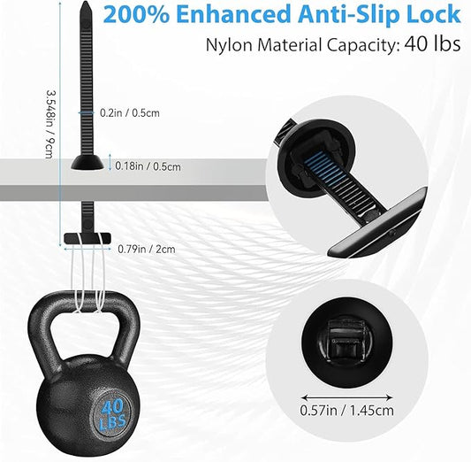 200 Items Universal Nylon Cable Tie Buckle Zip Ties - Heavy Duty Black Wire Ties for Car Automotive Cable Management, Reusable Electrical Cord Ties, Bridas para Cables