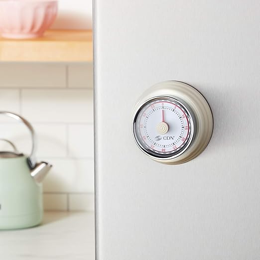 CDN Compact 60 Min Mechanical Timer-White, White