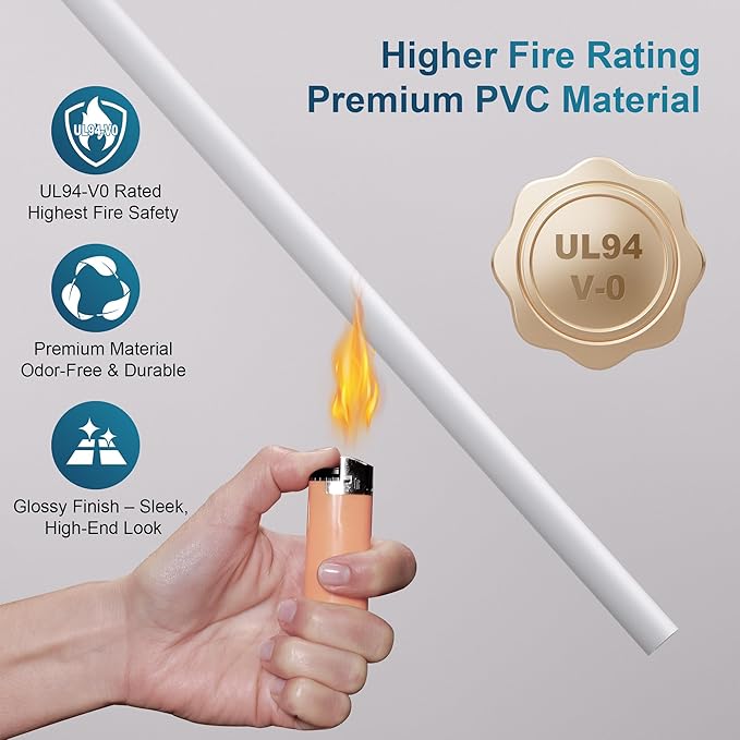 ZhiYo 113in Cord Covers for Wires on Wall, One Cord Hider Wall, Self-Adhesive Wire Covers for Cords, Paintable TV Cable Hider Cable Management Kit, 8X L14.2in, W0.5in H0.4in, White