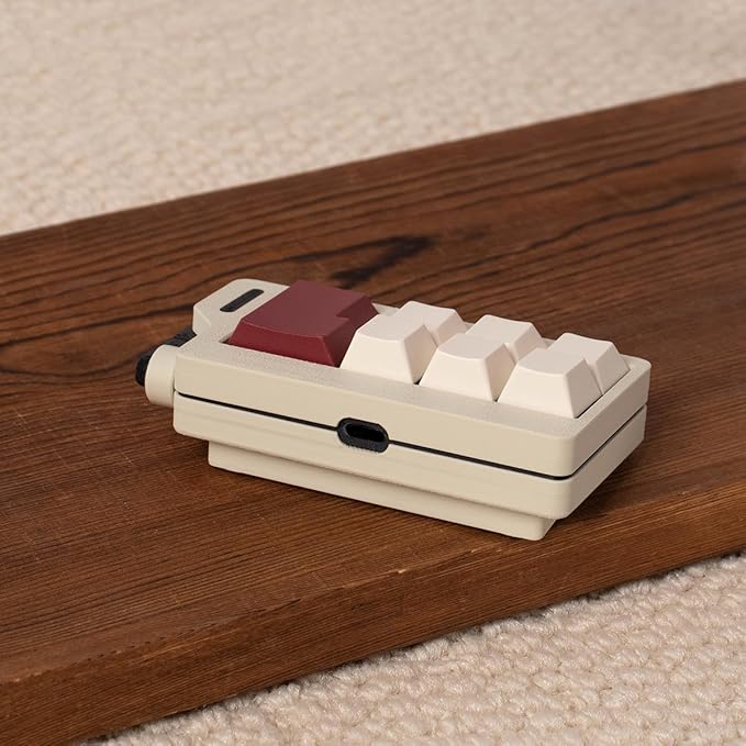 Keyboard Fidget Toys for Adults 3D Printing Keyboard Clicker Fidget Sensory Fun Toys with Keycaps Switch for Anxiety Decompression (White)