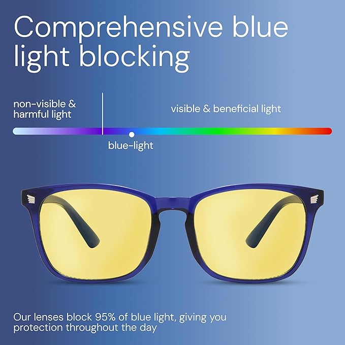 DreamGaze 99.9% Blue Light Blocking Glasses for Better Sleep - Anti Blue Light Glasses Men - Premium Computer Gaming Glasses