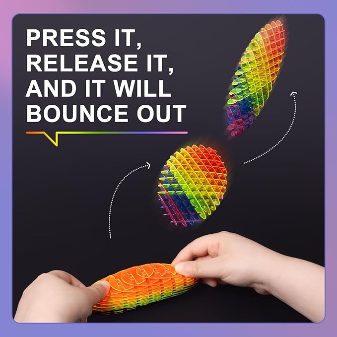 Fidget Worm Toy - Fidget Toys Adults | Quiet Fidget Sensory Toys for Adults & Teens | Desk Fidgets for Adult | Anxiety Stress Relief Toy |Toys for Autistic Kids Ages 3-5 5-7 8-10 8-12(Rainbow, Big)