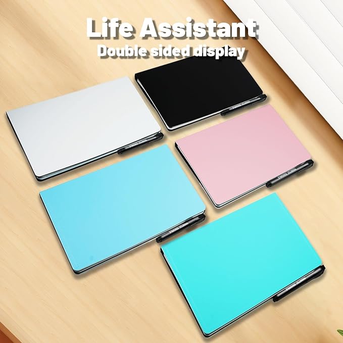 Small Portable White Board Dry Erase Notebook, 9" x 12" Double Sided Folding Whiteboards with 3 Pens, A4 Reusable Notebook with Storage Mesh Bag for Study, Meeting, Draft, Notes, Doodling