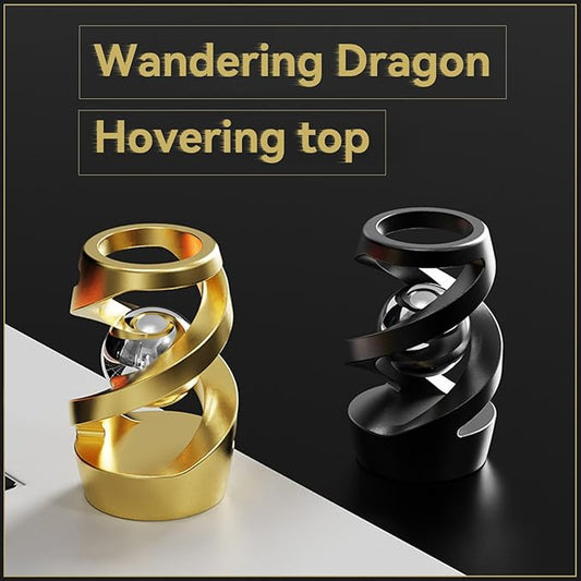 Metal Illusion Fidget Toy,Gravity Defying Kinetic Desk Toy, Fidget Spinners for Adults, Desk Fidget, Quiet Fidget Toys, Entertain and Relax, Office Ornaments, and Give Gifts. (Ash: Rose Gold Beads)