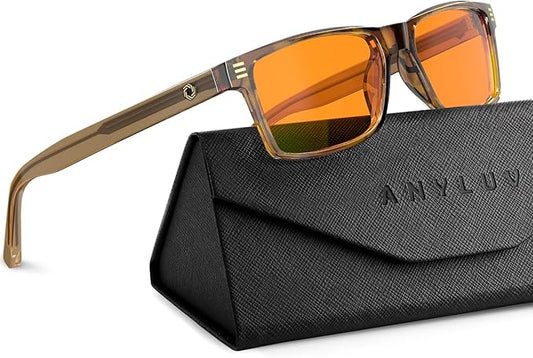 ANYLUV Blue Light Glasses Men Woman, Blue Light Blocking Glasses for Computer Gaming, Eye Strain Relief Eye Protection