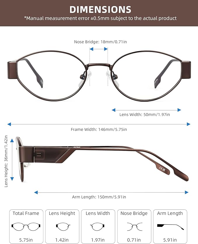 JIM HALO Trendy Oval Blue Light Glasses for Woman Men, Retro Round Computer Screen Blocker Glasses Eyes Protection UV400