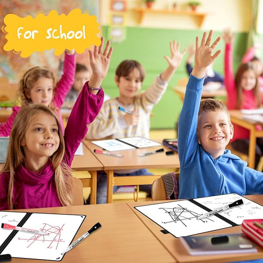 AGM Portable White Board Dry Erase, Double Sided Folding Whiteboards with Pen, Small Dry Erase Board for Study, Meeting, Doodling, Planning, Mint Green