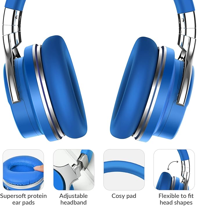 Million Sold 10 Years Classic E7 Active Noise Cancelling Headphones with Upgraded Noise Cancellation, Bluetooth Headphones Wireless with HD Sound Vivid Deep Bass, for Home Office Travel Birthday Gift