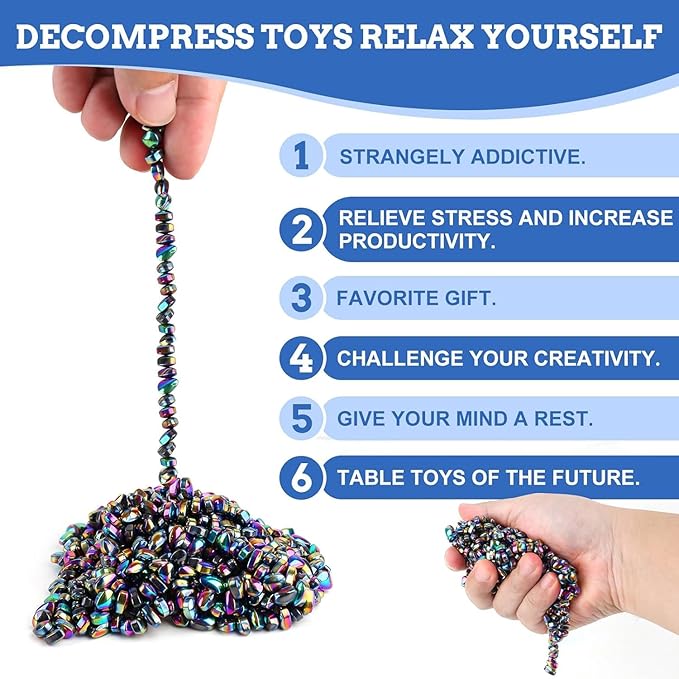 550pcs Putty, Fidget Toys, Fidget Toys Adults ,Sensory Toys,Adults Gifts,Desk Fidgets Toys for Office Stress/Anxiety Relief (550 PCS(Colour))