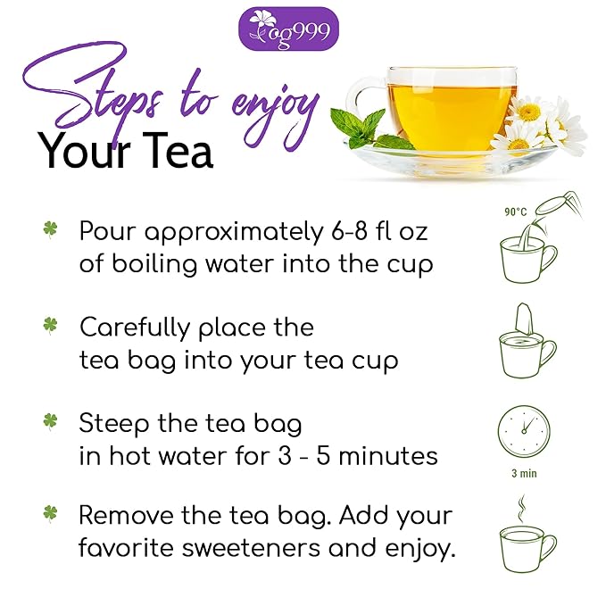 TOG999, Premium 60 Lavender Flower Tea Bags, 100% Natural & Pure from Lavender Flowers. Loose Flower Lavender Herbal Tea. Lavender Flower Tea. No Sugar, No Caffeine, No Gluten, Vegan.