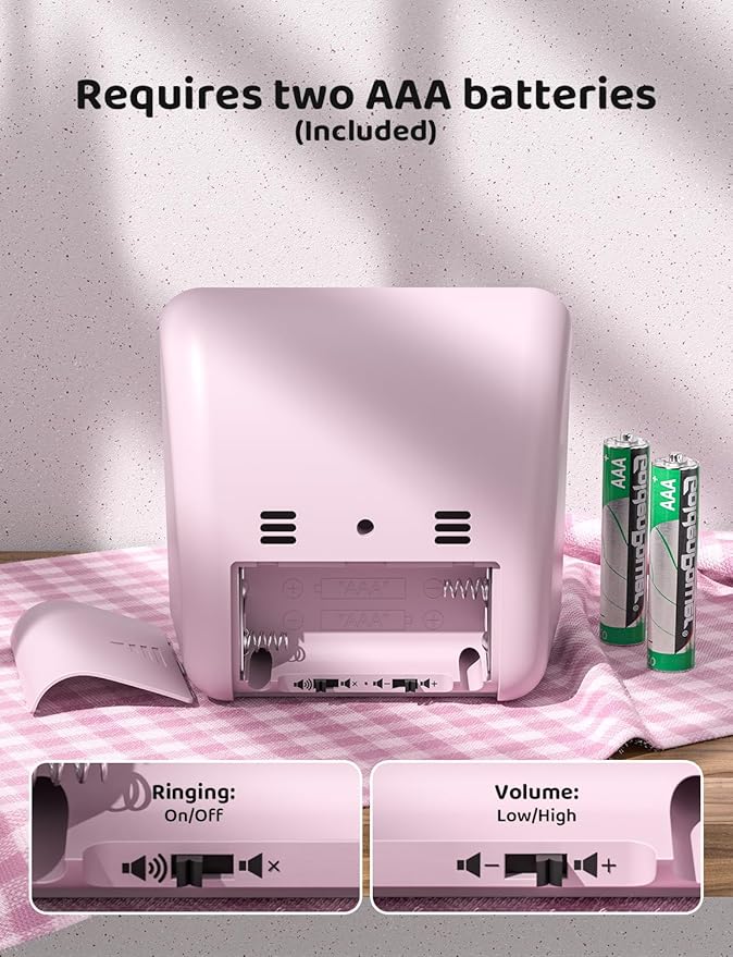 LIORQUE Visual Timer for Kids, 60-Minute Countdown Timers for Classroom Office Kitchen with Silent Operation, Kids Timer for Teaching (Batteries Included)