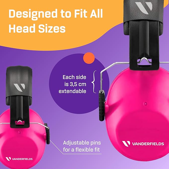 Vanderfields Hearing Protection Headphones - 26dB - Range Shooting Ear Protection - Noise Cancelling Ear Muffs for Adults