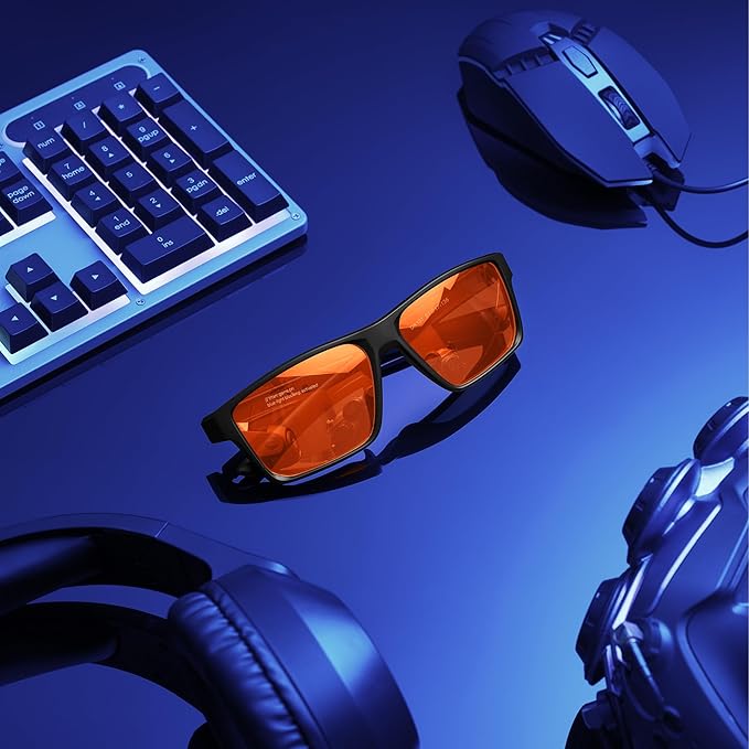 Titan Gaming Glasses, Anti Blue Light Glasses Men, UV400 Protection Blue Light Blocking Glasses for Computer Eye Strain