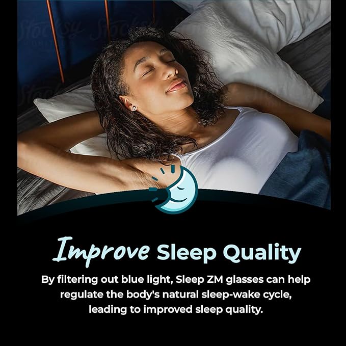 Fit Over Blue Light Glasses for Computer, TV, Gaming Improve Sleep by Naturally Producing Melatonin for Women + Men