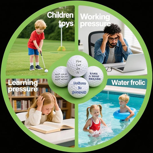 10/50/100 PCS Custom Stress Balls with Logo Text Personalized Stress Balls Bulk for Adults Relief Encouraging for Office,School,Events (Golf Stress Ball)