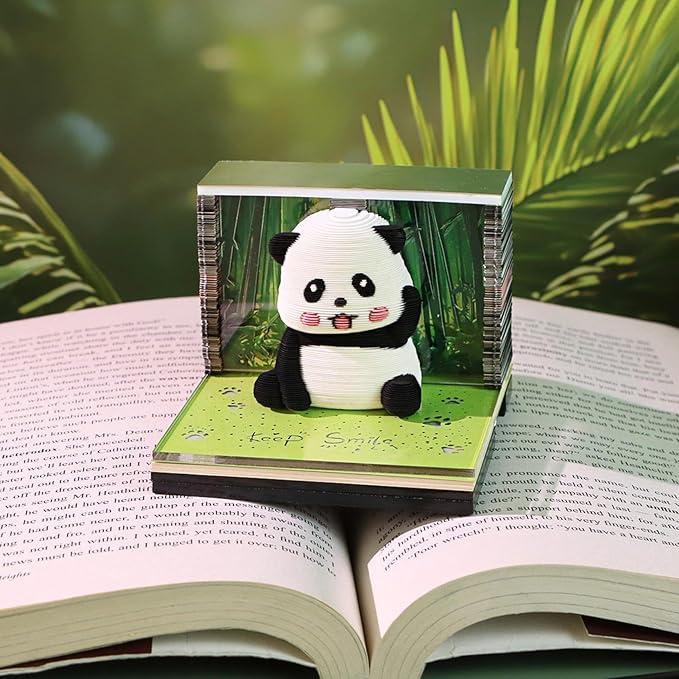 3D Timepiece Calendar 2026 Paper Art Memo Pad with LED Light – Tear-Away Desk Calendar for Record, Planner & Habit Tracker, Bookmark, Gift & Decorative Office Decor