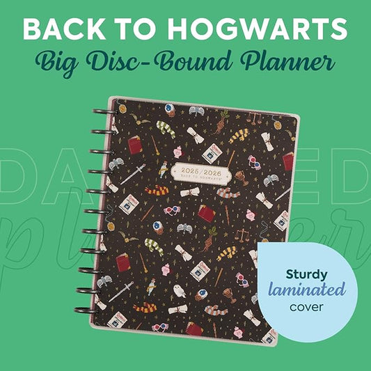 Happy Planner Harry Potter Disc-Bound 12-Month July 2025–June 2026 Planner, Big Size, Student Layout, Back to Hogwarts